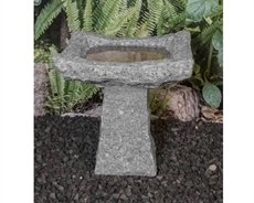 Granit Fuglebad på sokkel 40 cm. Udstillings model